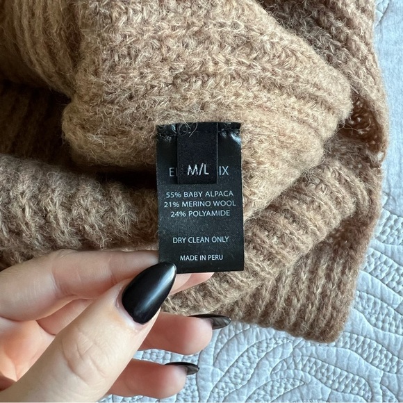 Eleven Six - Beth Baby Alpaca-blend Balloon Sleeve Sweater Dress - Camel - Picture 7 of 12